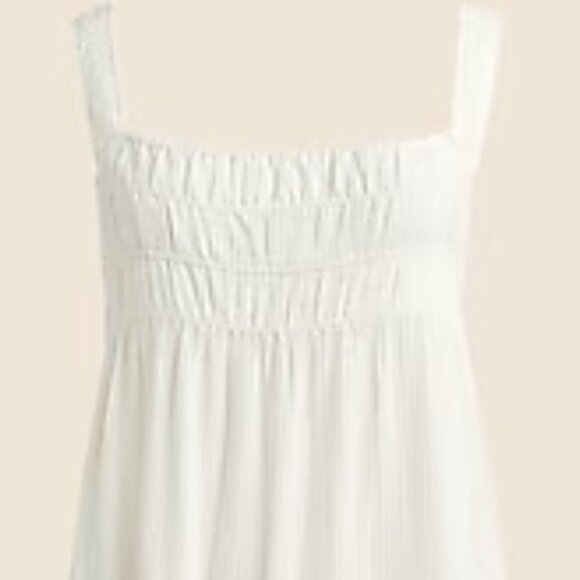 **Price Is Firm** J. Crew Guaze Tiered Ivory Maxi Dress Sz M NWT - Picture 2 of 4